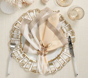 Kim Seybert, Inc.Nautilus Placemat in Champagne & Gold, Set of 2Placemats