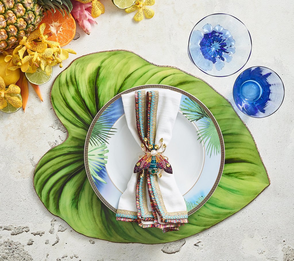 Kim Seybert, Inc.Tropicana Placemat in Green, Set of 4Placemats