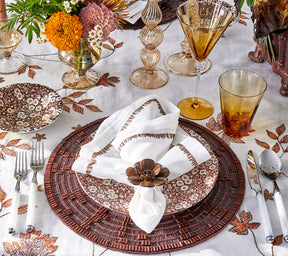 Maple Hues Tablecloth in White & Multi 54x126"