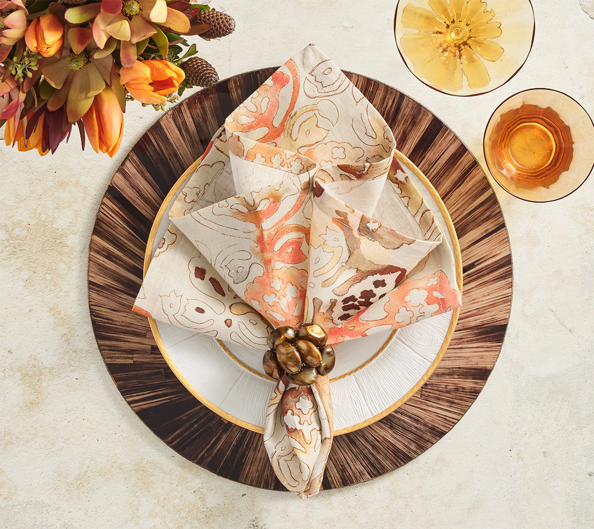 Aura Placemat in Brown, Set of 4