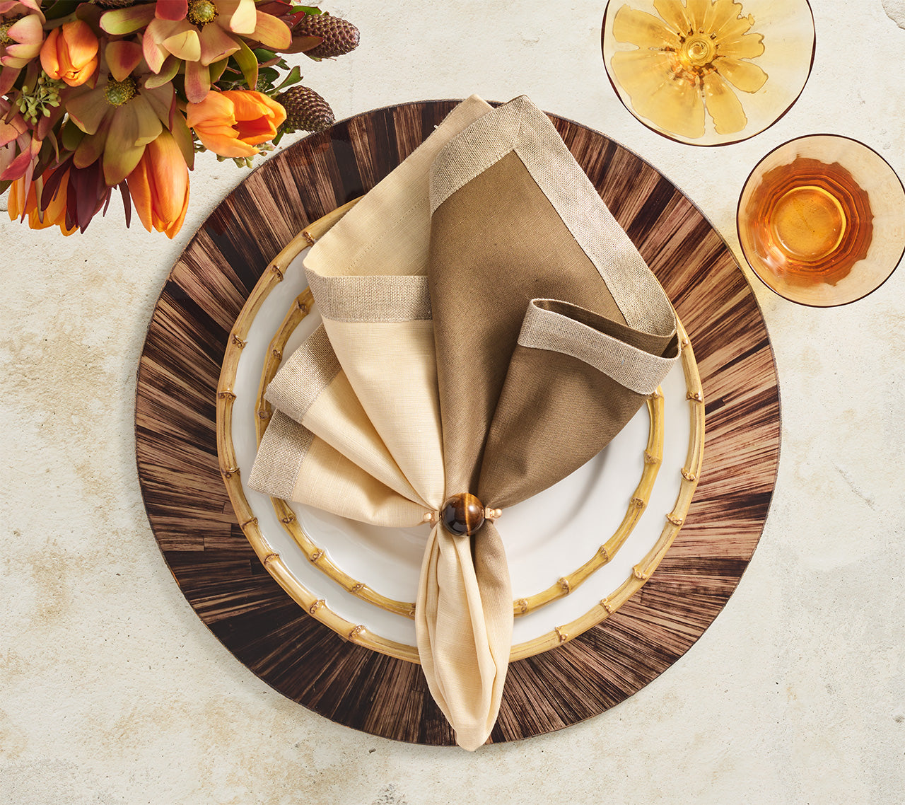 Aura Placemat in Brown, Set of 4