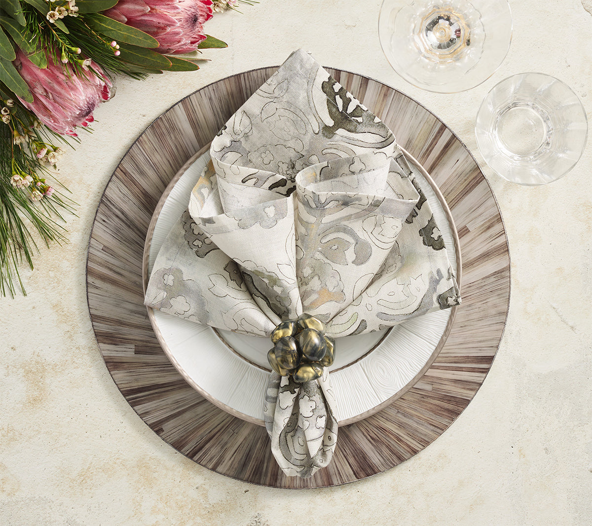Aura Placemat in Gray, Set of 4