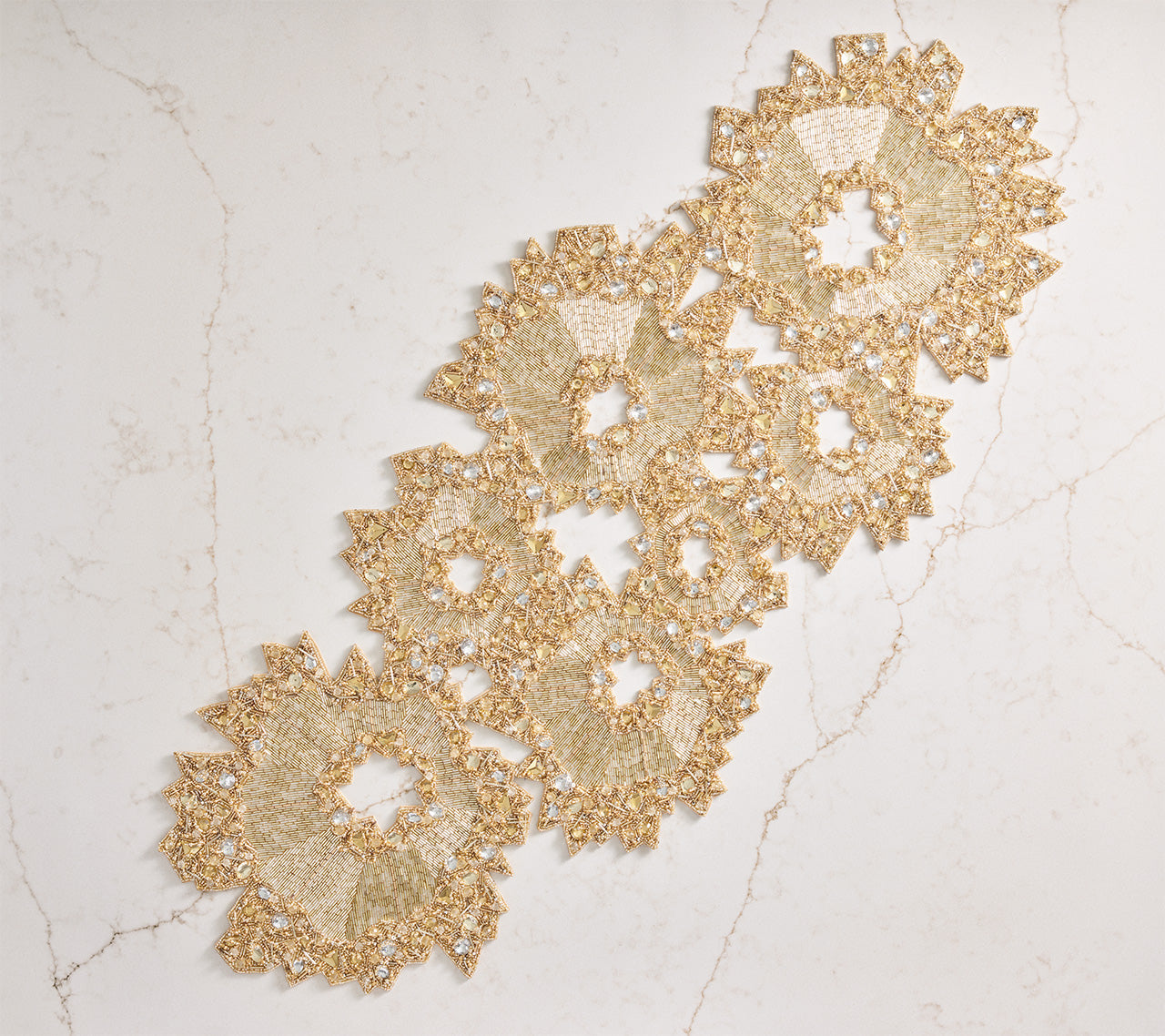 Aurelia Runner in Champagne & Crystal