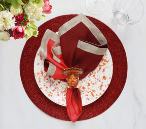 Confetti Placemat in Red, Set of 4