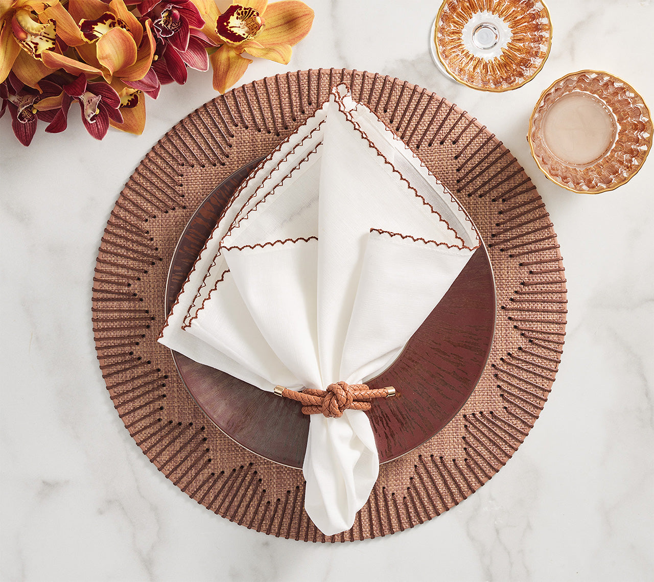 Dream Weaver Placemat in Brown, Set of 4