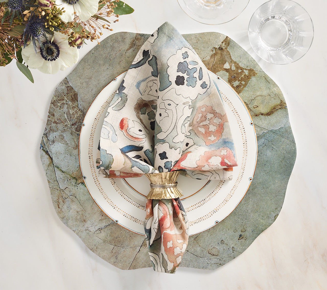 Lucent Placemat in Beige, Taupe & Gray, Set of 4