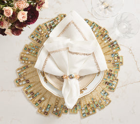 Borealis Placemat in Green & Gold, Set of 2