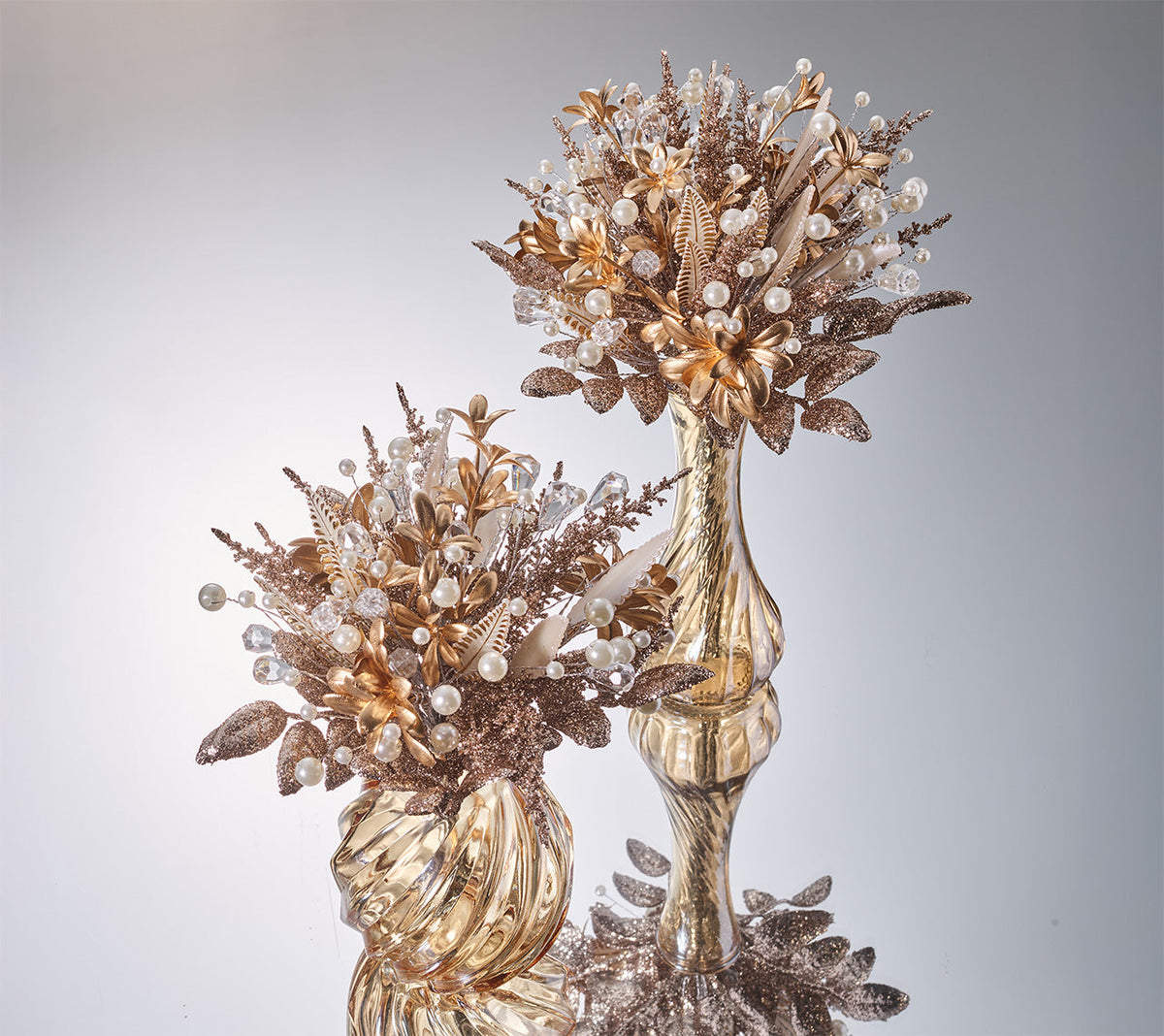 Gilded Spray Floral Bouquet, 9"