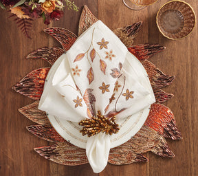 Harvest Placemat in Brown & Orange, Set of 2