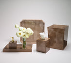 Reed Vanity Tray in Brown, 14.5"L x 7.5"W