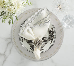 Starry Night Placemat in Silver, Set of 4