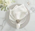 Aster Napkin Ring in Smoke, Set of 4