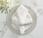 Starry Night Napkin in White & Silver, Set of 4