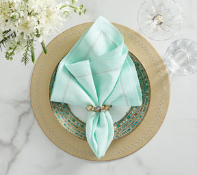 Borealis Napkin Ring in Iridescent & Champagne, Set of 4