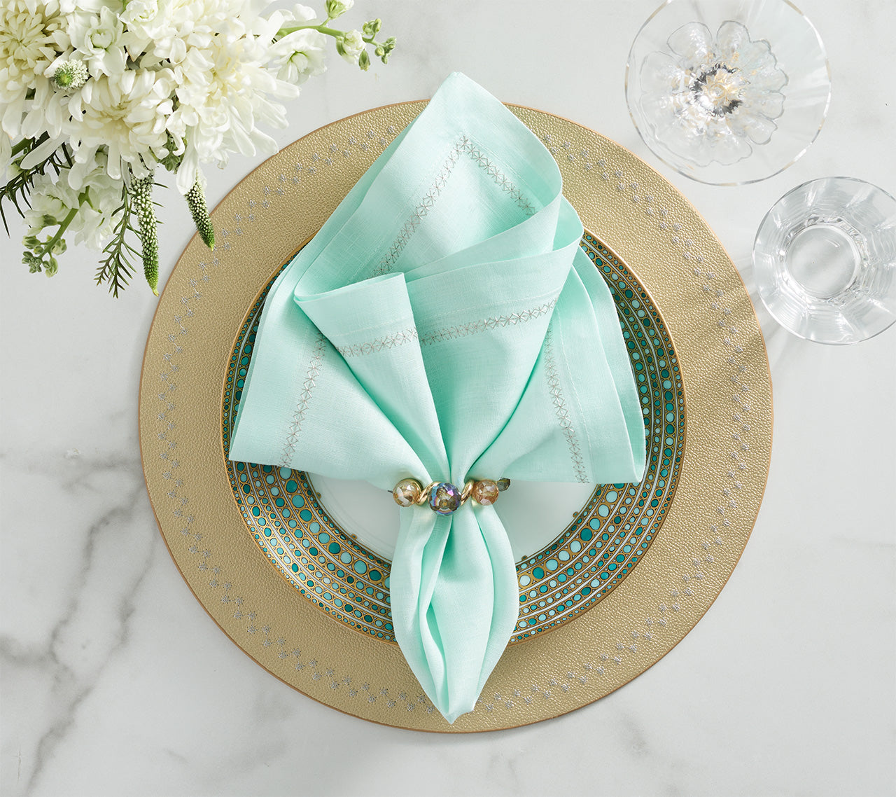 Classic Napkin in Seafoam, Set of 4