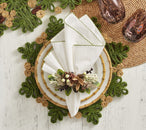 Casbah Napkin in White & Green