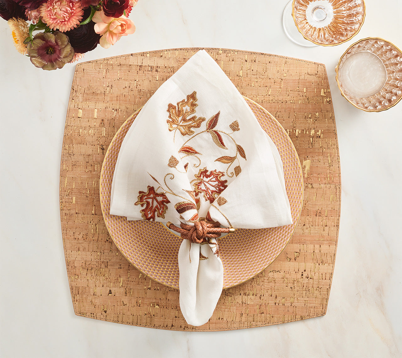 Harvest Napkin in White & Multi, Set of 4