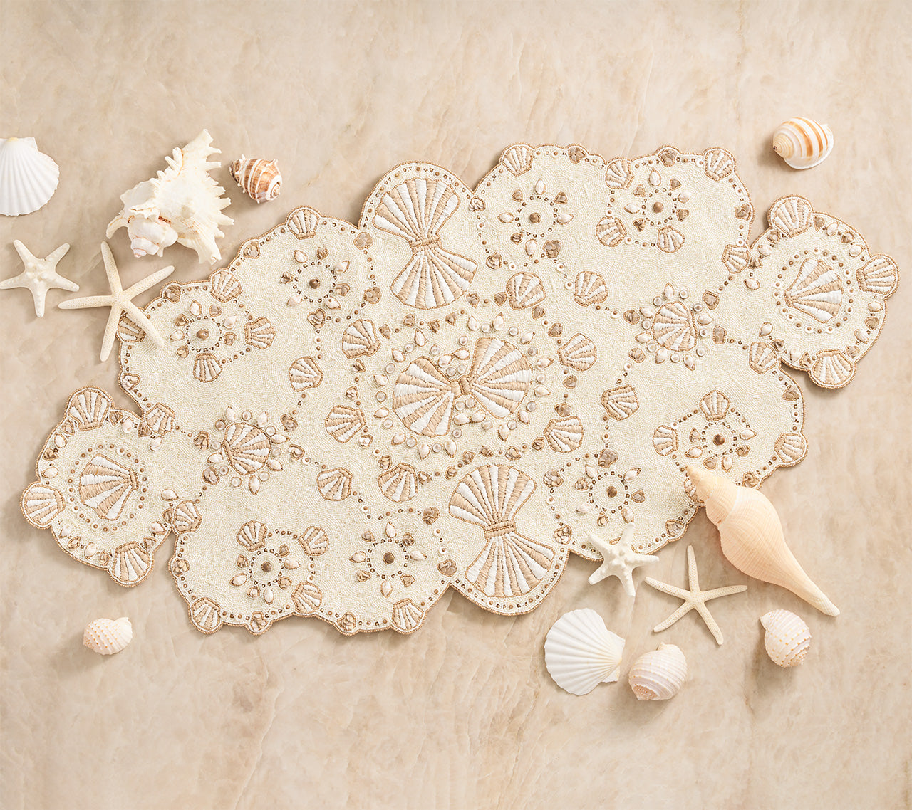 Coral Spray Table Runner