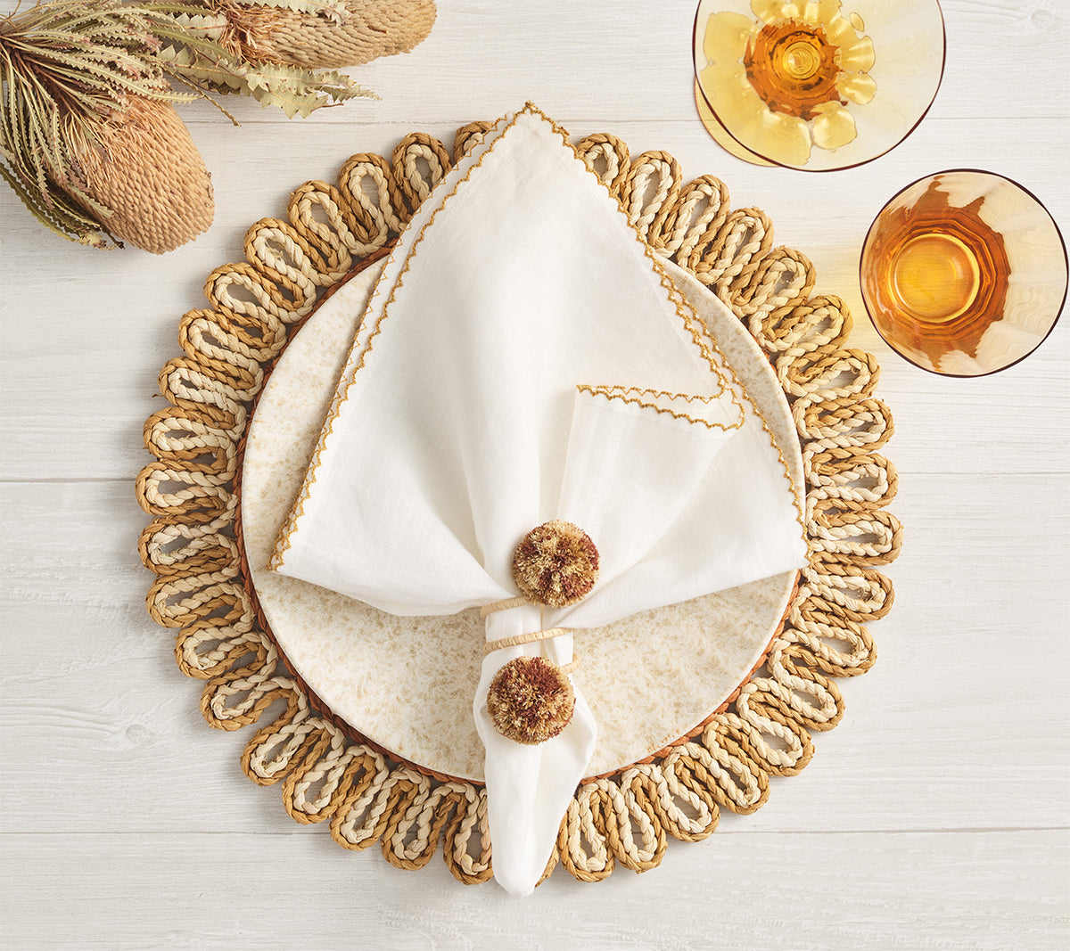 Casbah Placemat in Natural & Brown