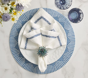 Dream Weaver Placemat in Blue & White, Set of 4