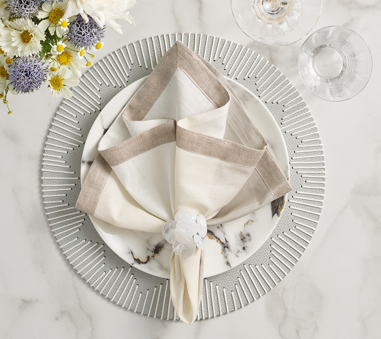 Dip Dye Napkins in Earth Tones, Set of 4