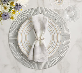 Dream Weaver Placemat in Gray & White, Set of 4