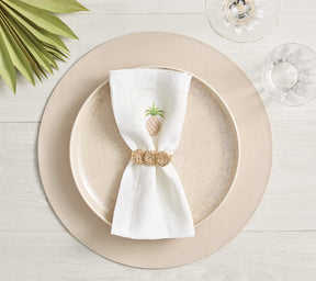 Icons Placemat in Ivory & Natural, Set of 4