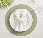Rope Knot Napkin Ring in White, Set of 4