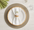 Icons Reversible Placemat in Sage & Khaki, Set of 4