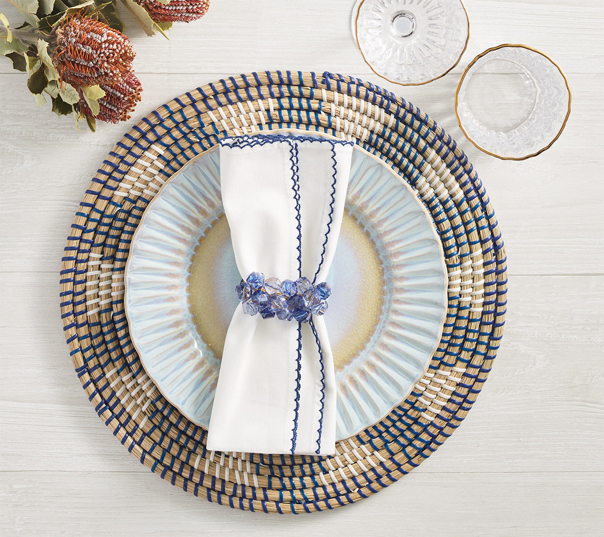 Majorelle Placemat in Navy & Blue, Set of 4