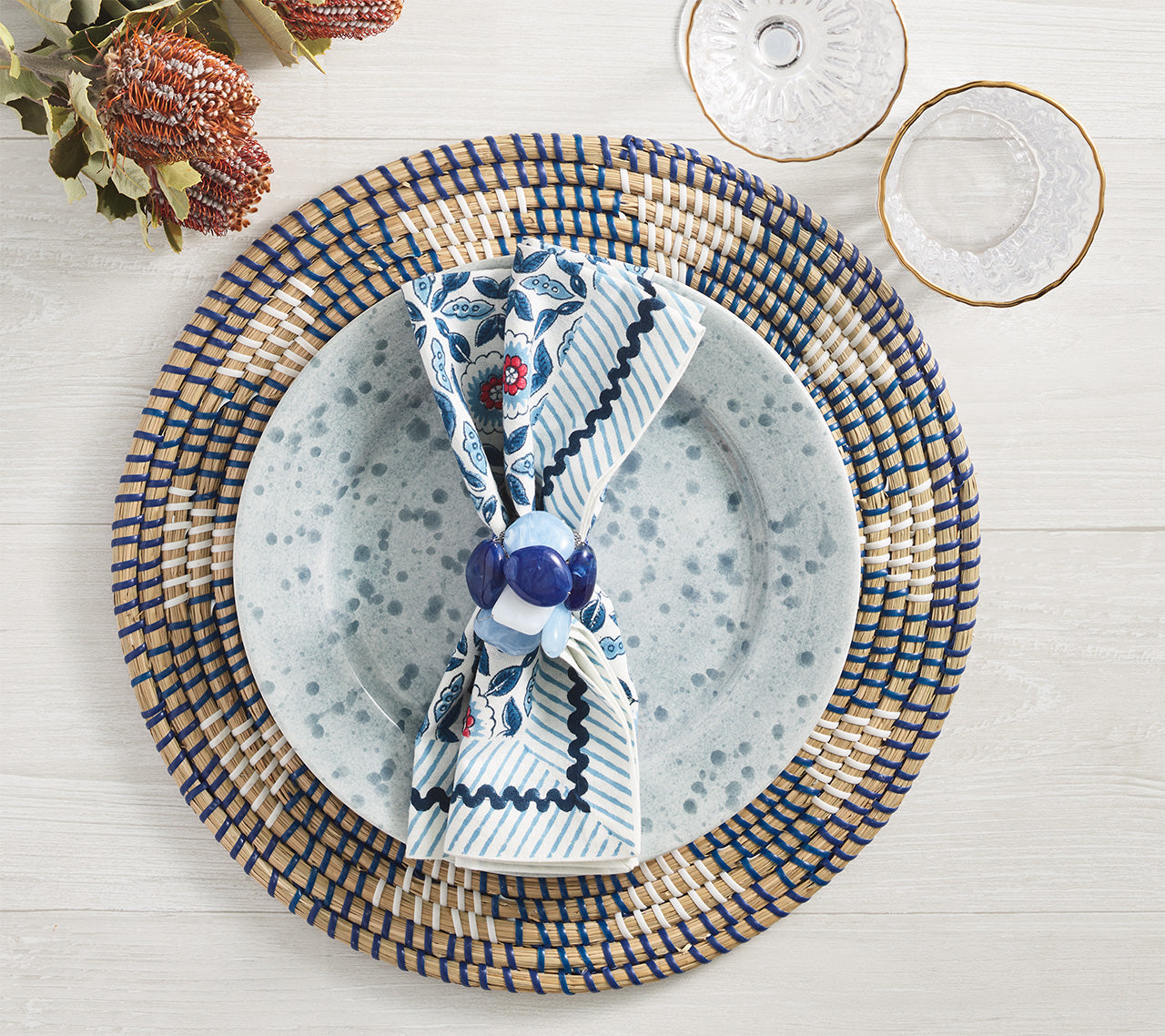 Majorelle Napkin in Red, White & Blue, Set of 4