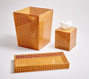 Reed Waste Basket in Natural