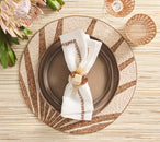 Sea Stone Napkin Ring in Beige, Set of 4