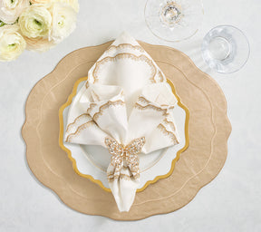 Tailored Placemat in Gold, Set of 4