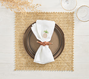 Rope Knot Napkin Ring in Brown