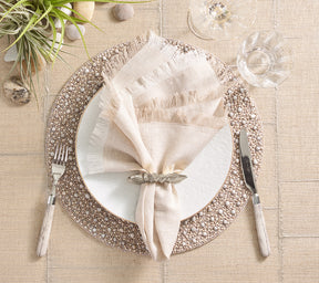 Chambray Fringe Napkins, Set of 4