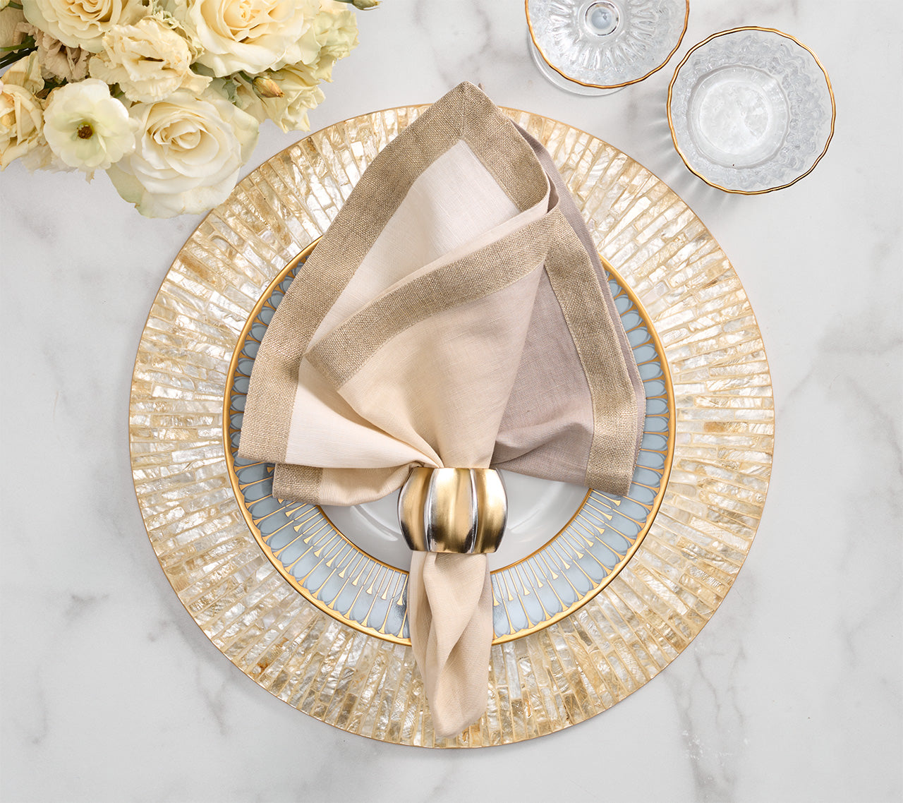 Byzantine Placemat in Ivory & Gold | Kim Seybert
