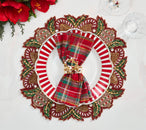Blitzen Napkin Ring in Brown & Multi, Set of 4 in a Gift Box