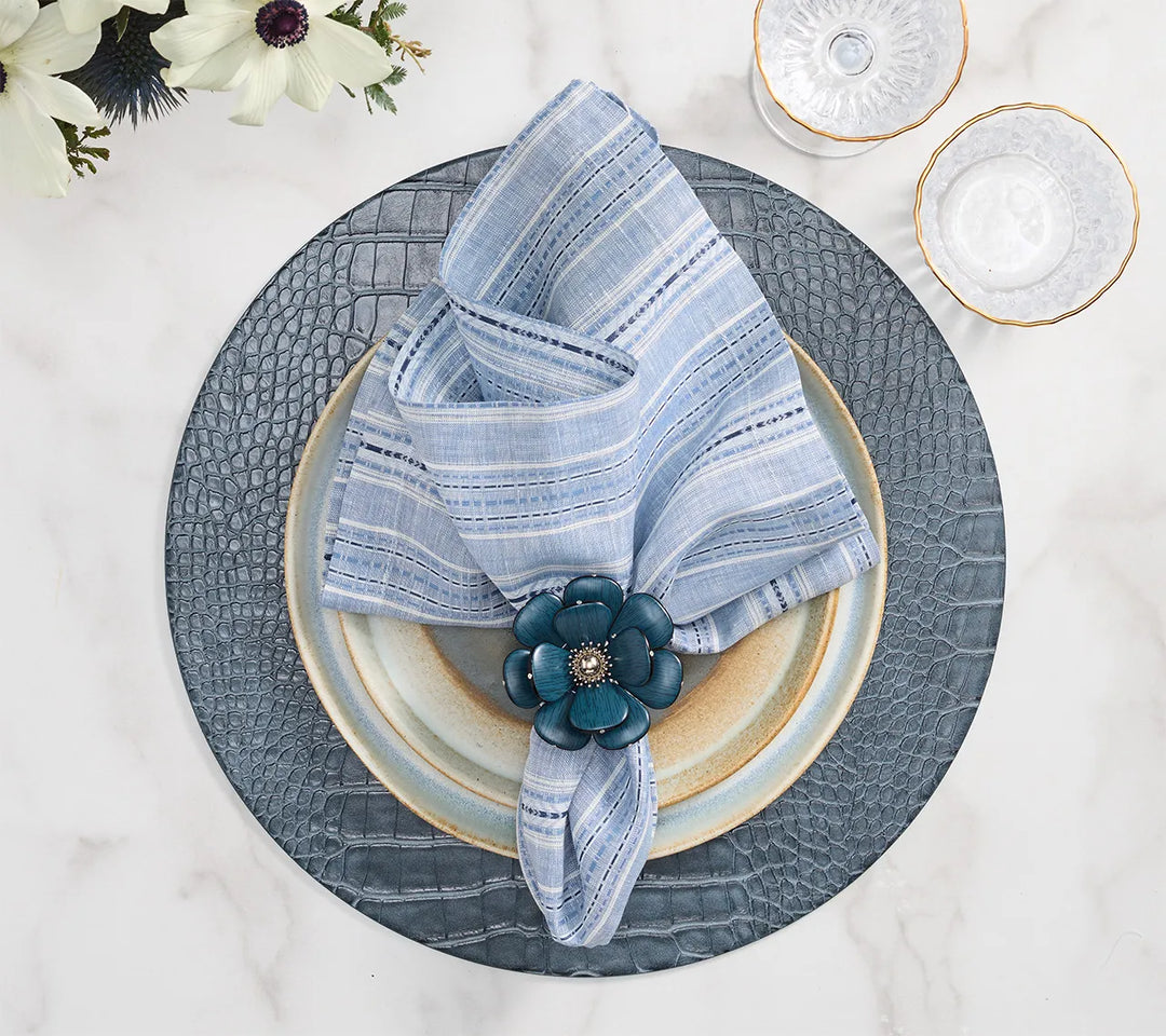 Mayfair Napkin in Blue & White, Set of 4
