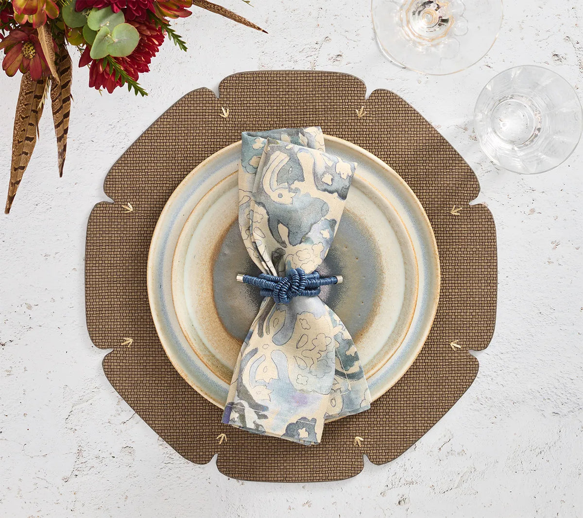 Giverny Napkin in Blue & Gray, Set of 4