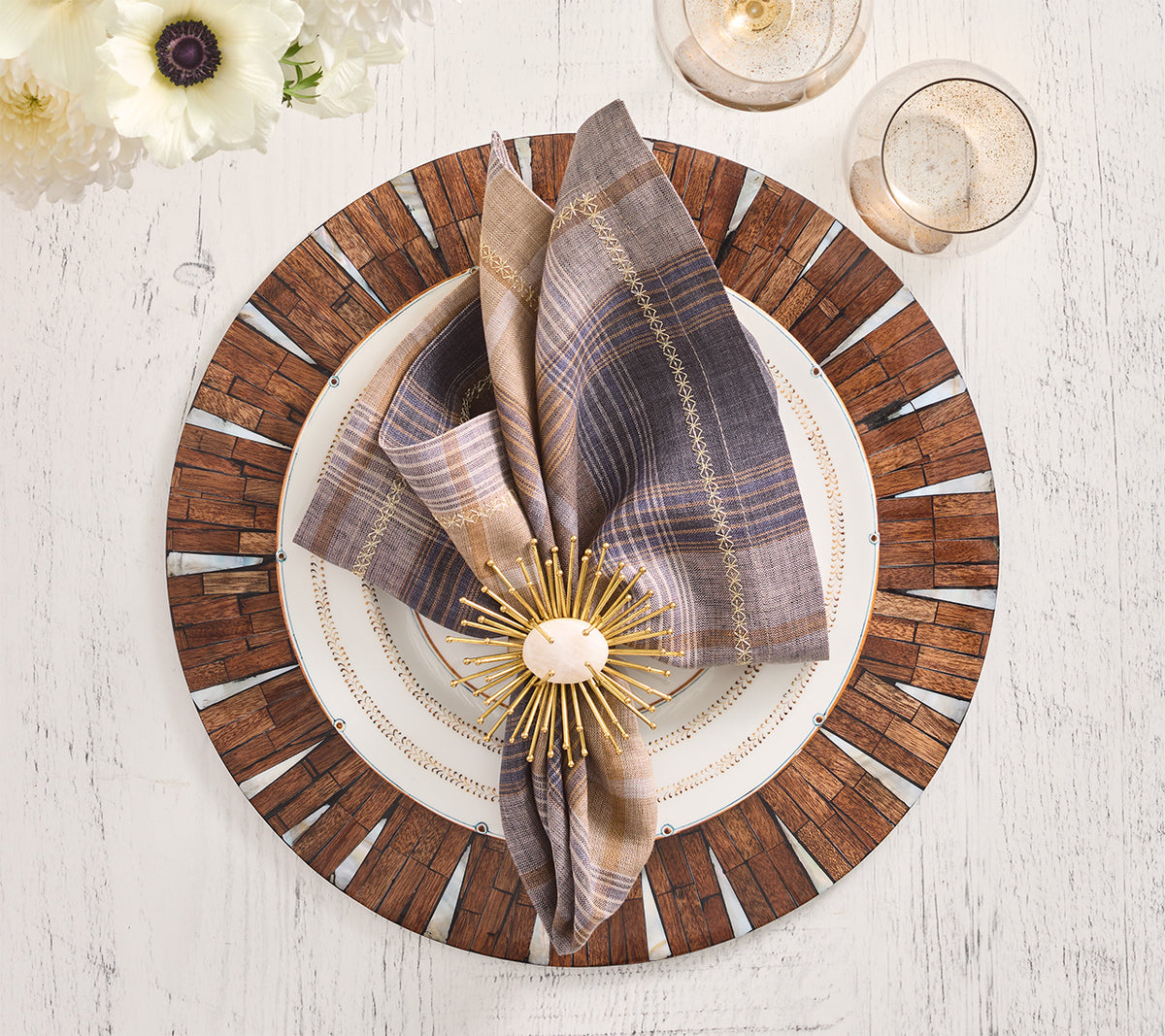 Flare Napkin Ring in Gold, Set of 4