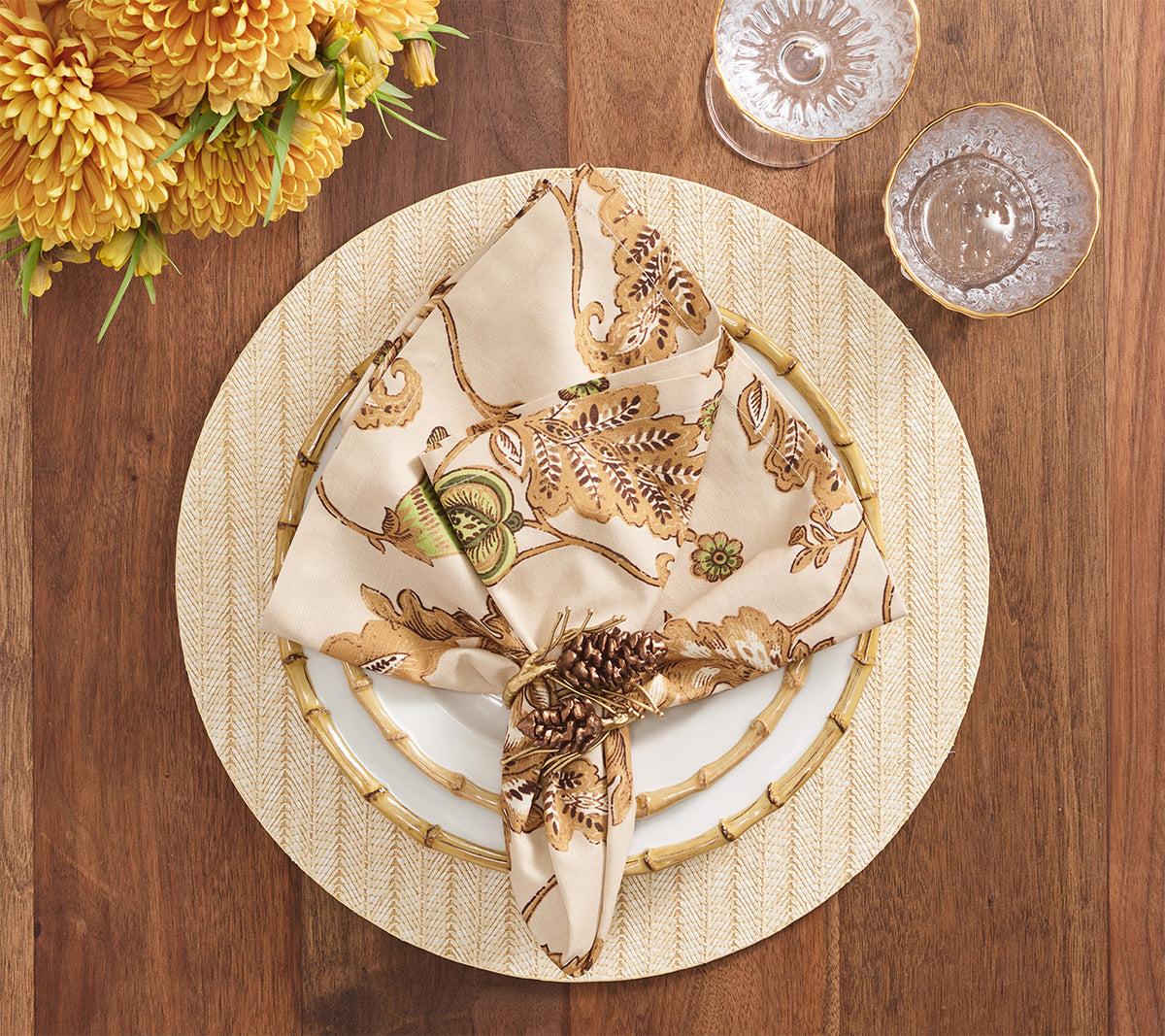 Herringbone Placemat in Natural, Set of 4
