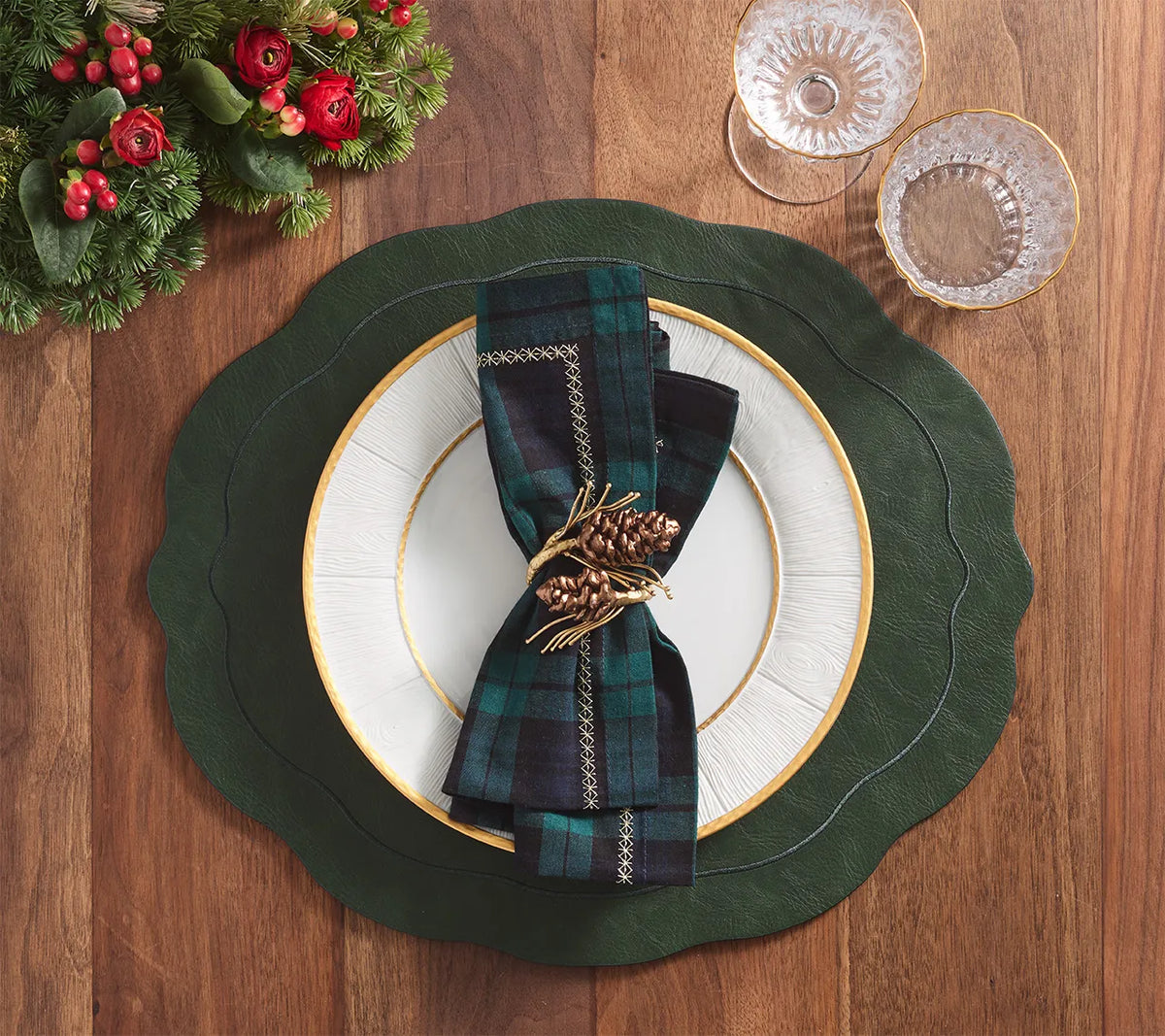 Watchplaid Napkin in Blue & Green, Set of 4