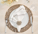 Aster Napkin Ring in Smoke, Set of 4