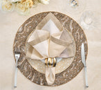 Luster Placemat in Gold & Silver, Set of 2