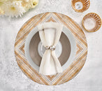 Russet Placemat in Gold & Silver, Set of 4