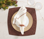 Whistler Placemat in Brown & Gold, Set of 4