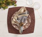 Whistler Placemat in Brown & Gold, Set of 4