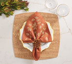 Florette Napkin Ring in Brown, Set of 4