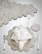 Winter Lace Placemat in Silver & Crystal, Set of 2
